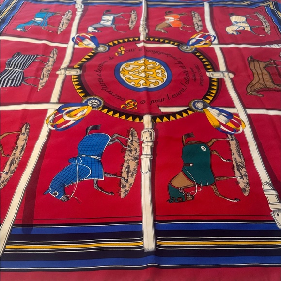 HERMES Silk Scarf Equestrian Design - 35” x 35” - Picture 10 of 16